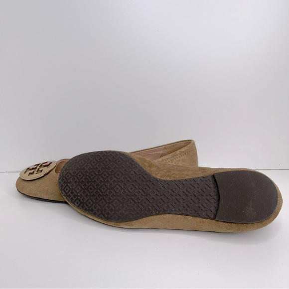 Tory Burch REVA Ballet Powdered Animal Print Metal Logo Flats Size 8.5 school - Picture 10 of 15